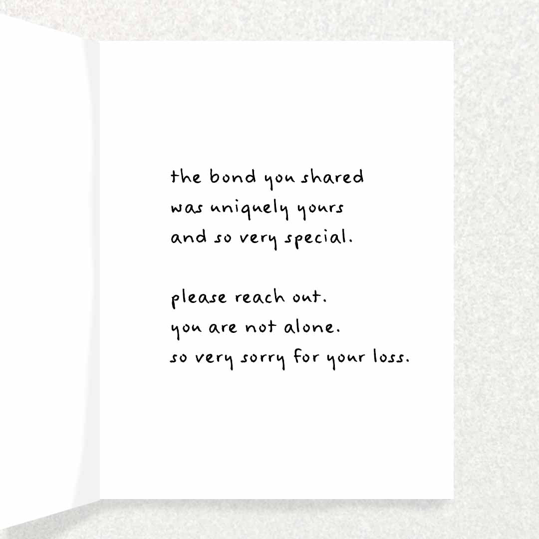 Torn: Sympathy Card: Unique Bond Grief