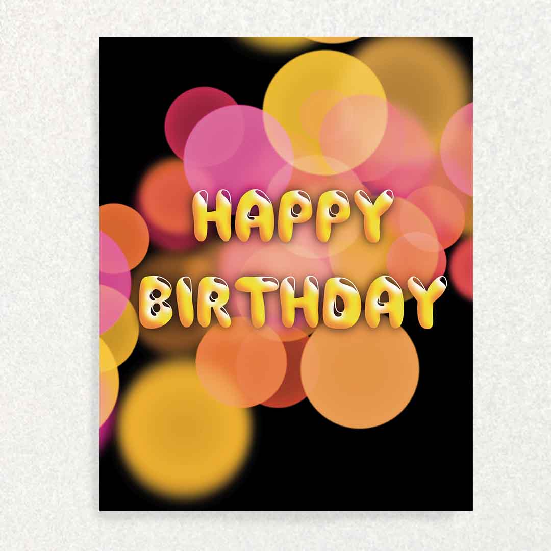 Neon Yellow Pink Birthday: Keepsake Interview Prompts Card