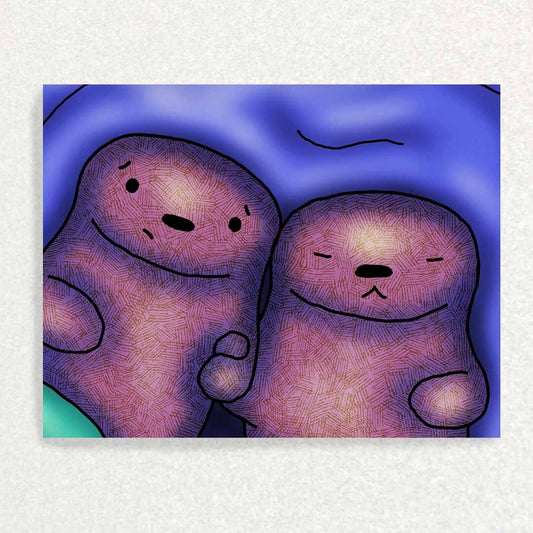 Anxious Otter: Mental Health Card Written Hugs Designs