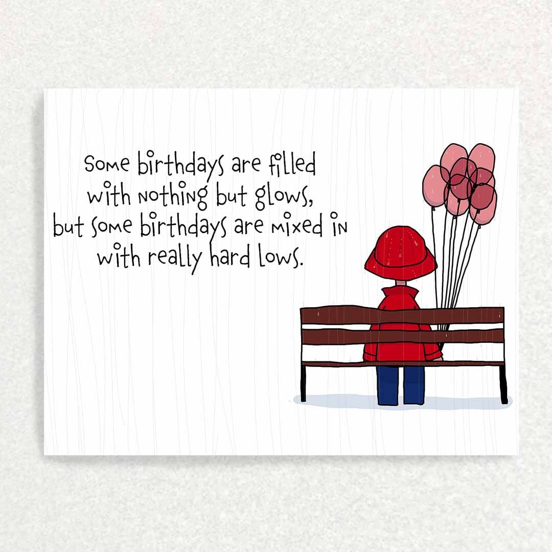 Birthday Grief: Grief and Loss Card Written Hugs Designs