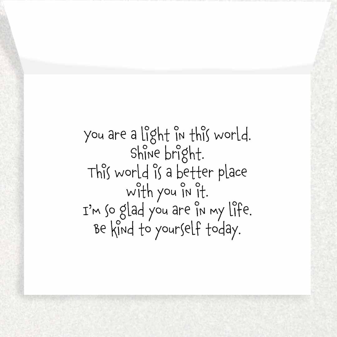 Candle Light: Mental Health Card Written Hugs Designs