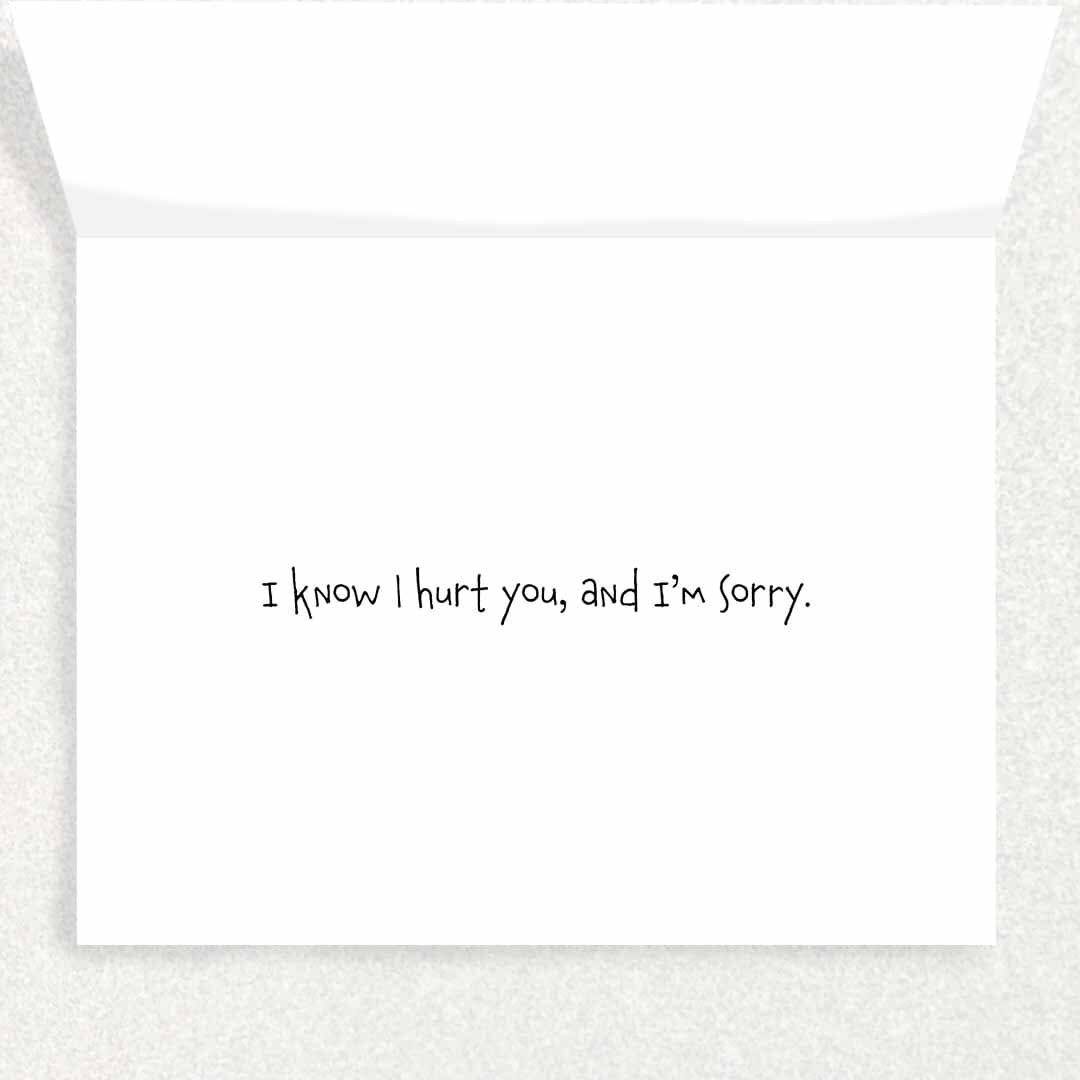 Candy Cane Heart: Apology Card Written Hugs Designs