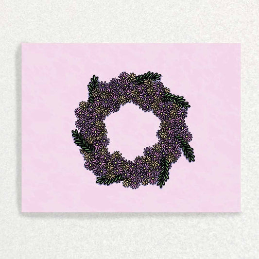Child Loss Flower Wreath: Mother’s Day Card Written Hugs Designs