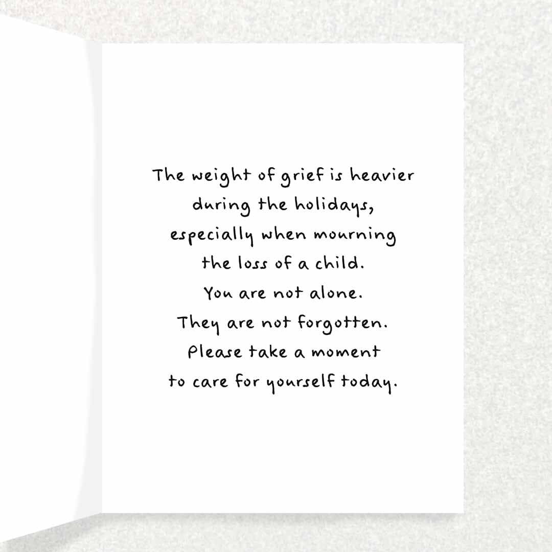 Childloss Christmas Sympathy Card Wreath Written Hugs Designs