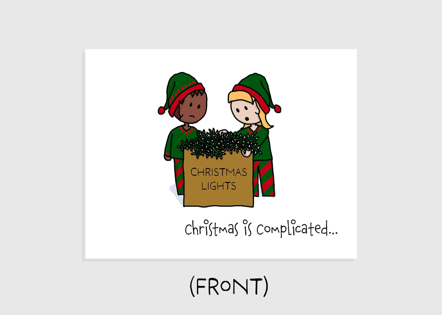 Christmas Is Complicated: Christmas Card Christmas Card Written Hugs Designs