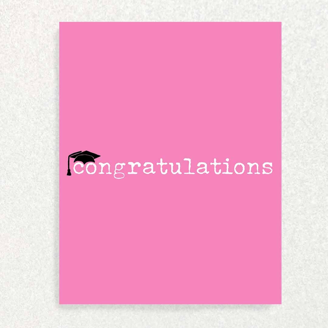 Congratulations: Pink Graduation Card - with Barbie and Kenergy Vibes Written Hugs Designs
