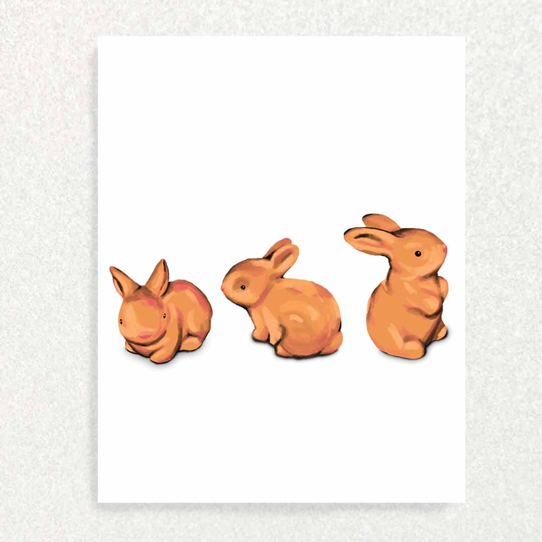 Cute Baby Bunnies: Blank Inside Card Written Hugs Designs