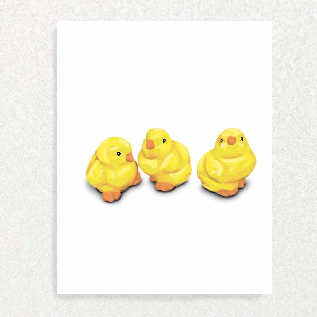 Cute Baby Chicks: Blank Inside Card Written Hugs Designs