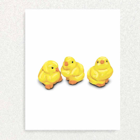 Cute Baby Chicks: Blank Inside Card Written Hugs Designs