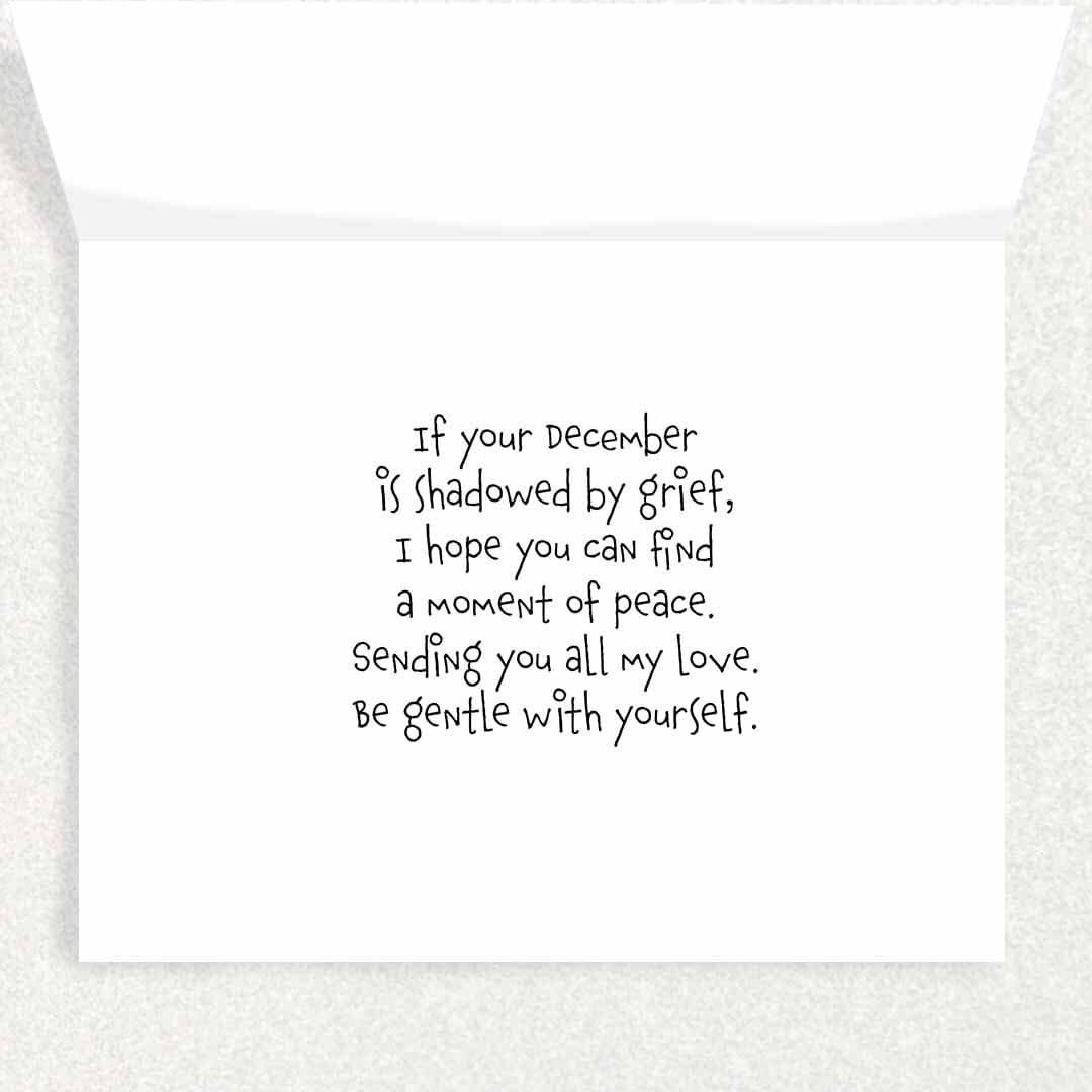 December Grief Anniversary : Grief and Loss Card Written Hugs Designs