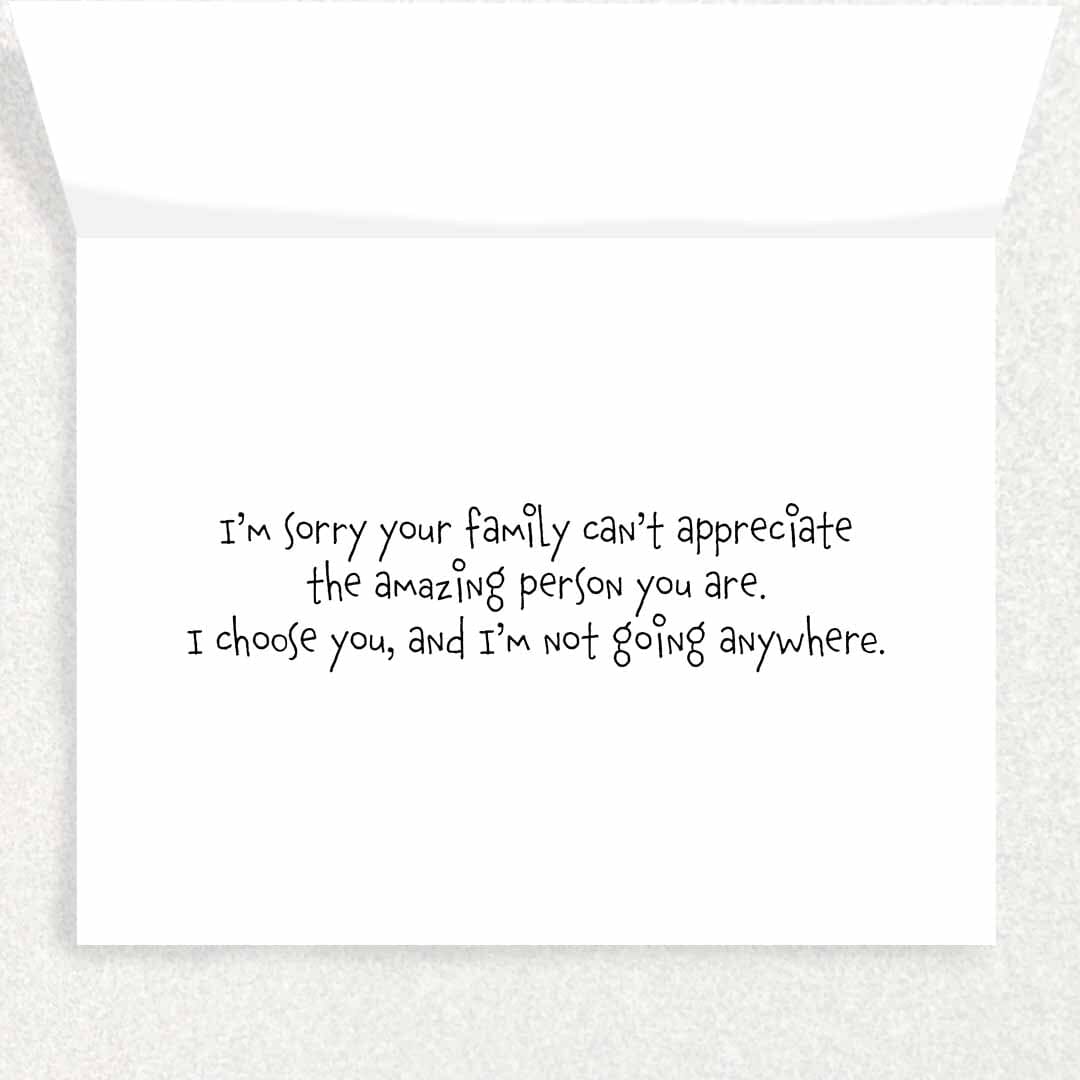 Estranged From Family: Christmas is Complicated Card Written Hugs Designs