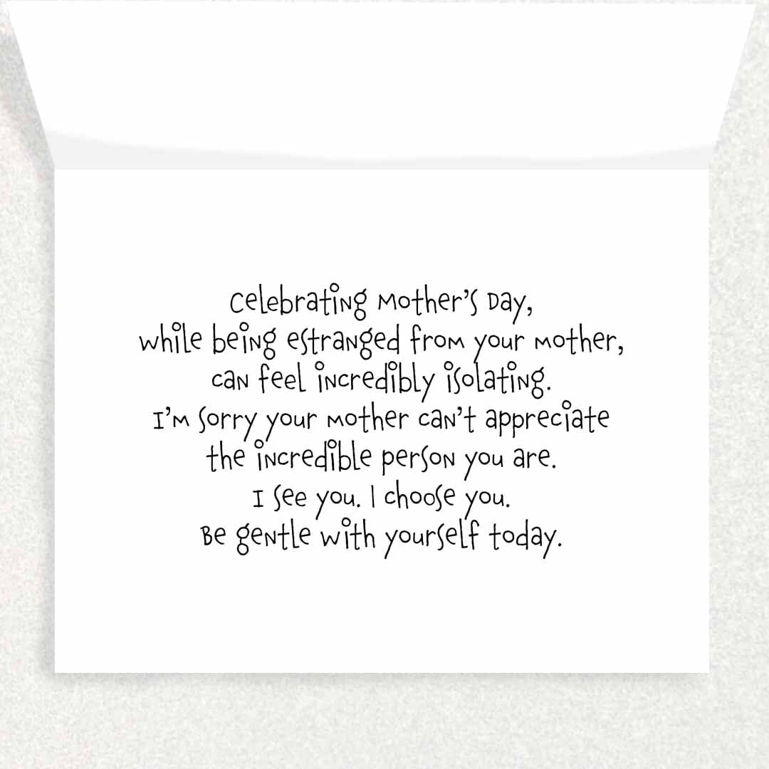 Estranged From Mother: Mother’s Day Card Written Hugs Designs