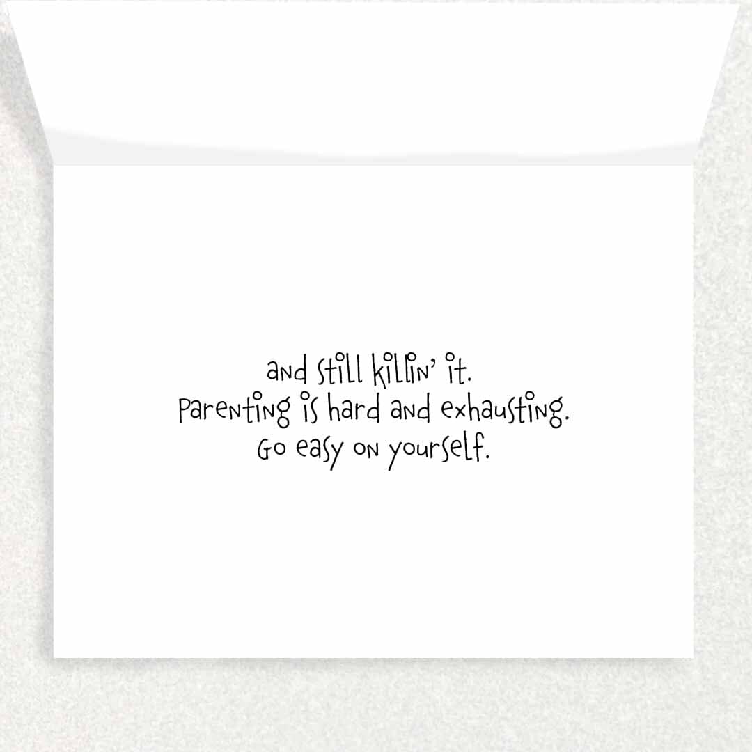Exhausted Parent: Encouragement Card Written Hugs Designs
