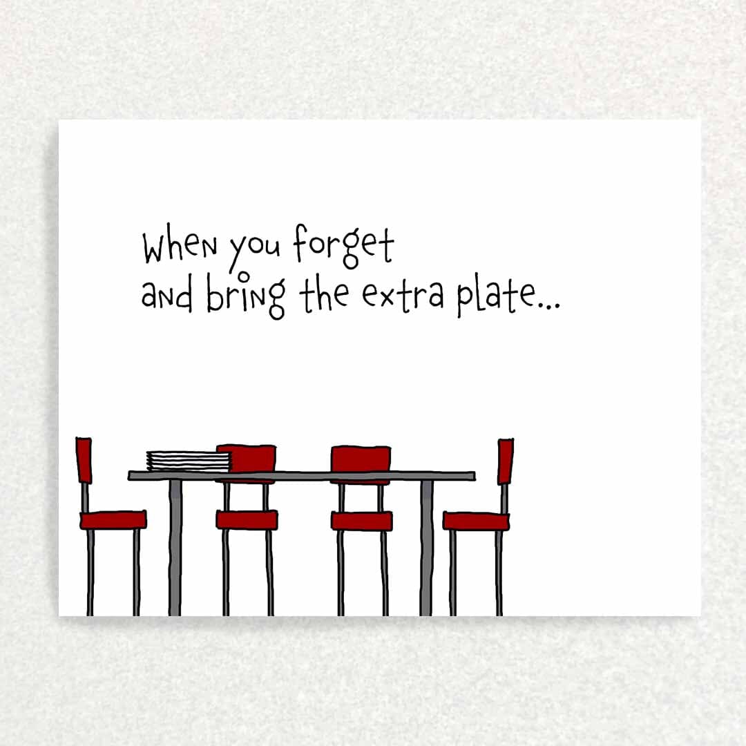 Extra Plate: Grief and Loss Card Written Hugs Designs