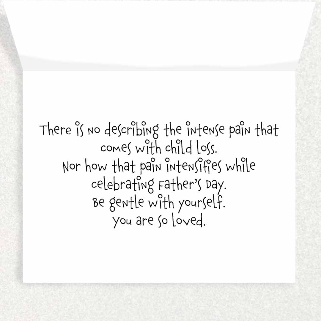 Father Grieving Loss of Child : Father’s Day Card Written Hugs Designs