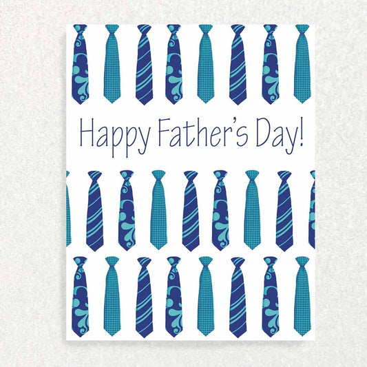 Father’s Day: Keepsake Prompt Card Blue Ties Written Hugs Designs