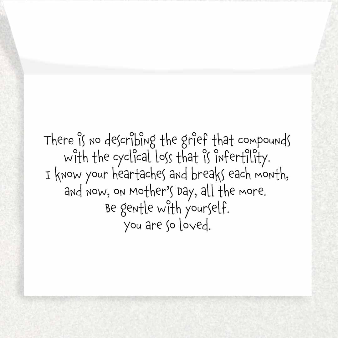 Infertility Flowers : Mother’s Day Card Written Hugs Designs
