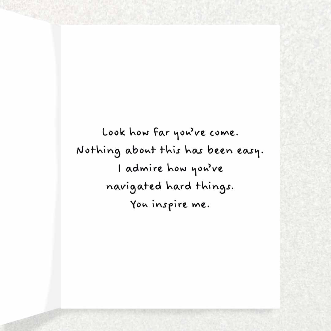 Look How Far You’ve Come: Encouragement Card Written Hugs Designs