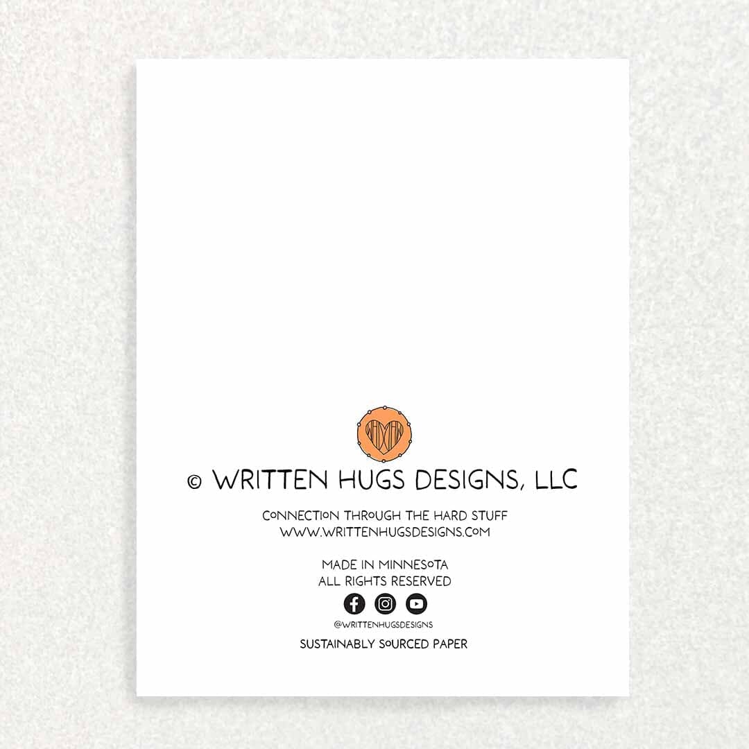 Loss of Brother Sympathy Card Written Hugs Designs