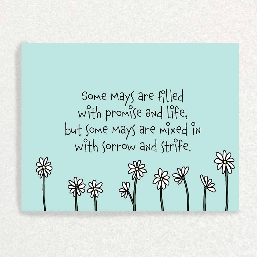 May Grief Anniversary : Grief and Loss Card Written Hugs Designs