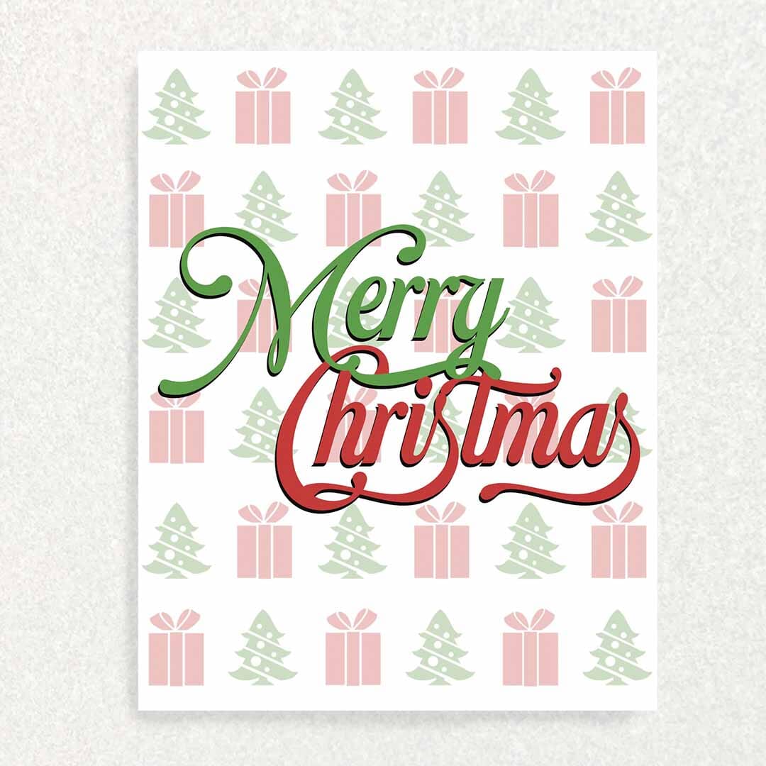 Merry Christmas Keepsake Prompt Card Written Hugs Designs
