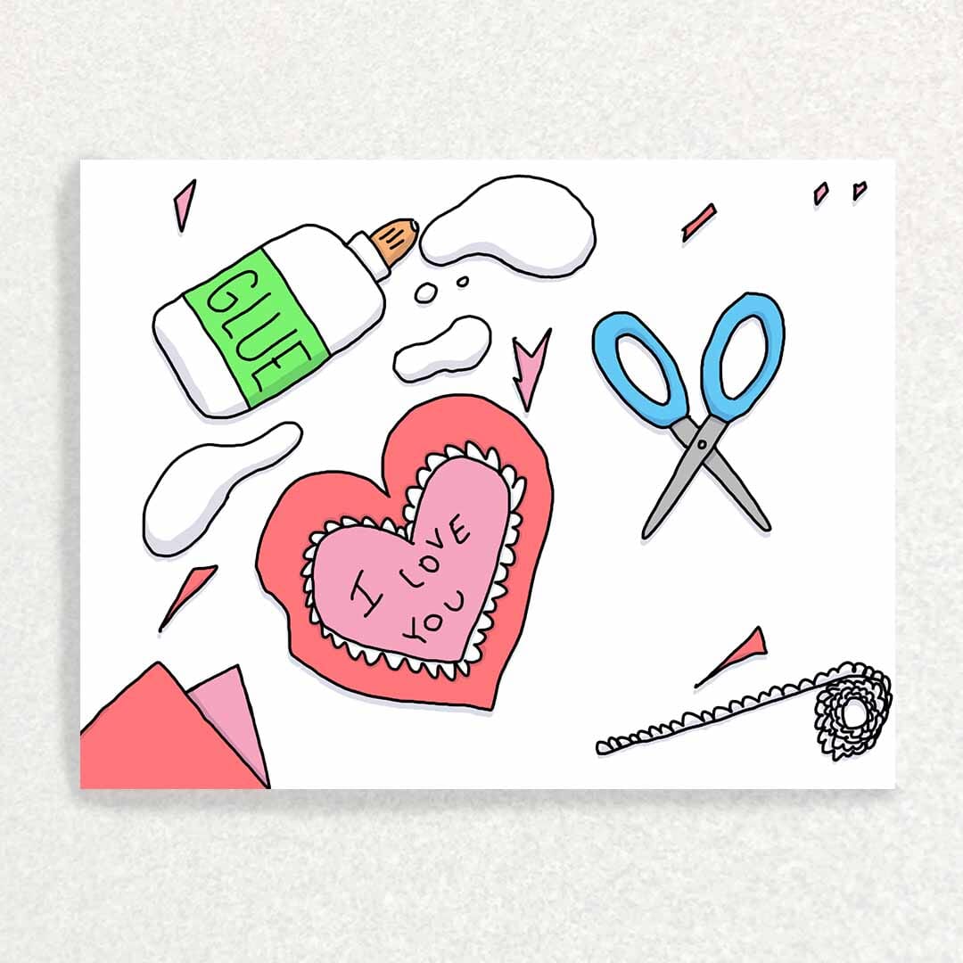 Messy Table: Mental Health Encouragement Card Written Hugs Designs