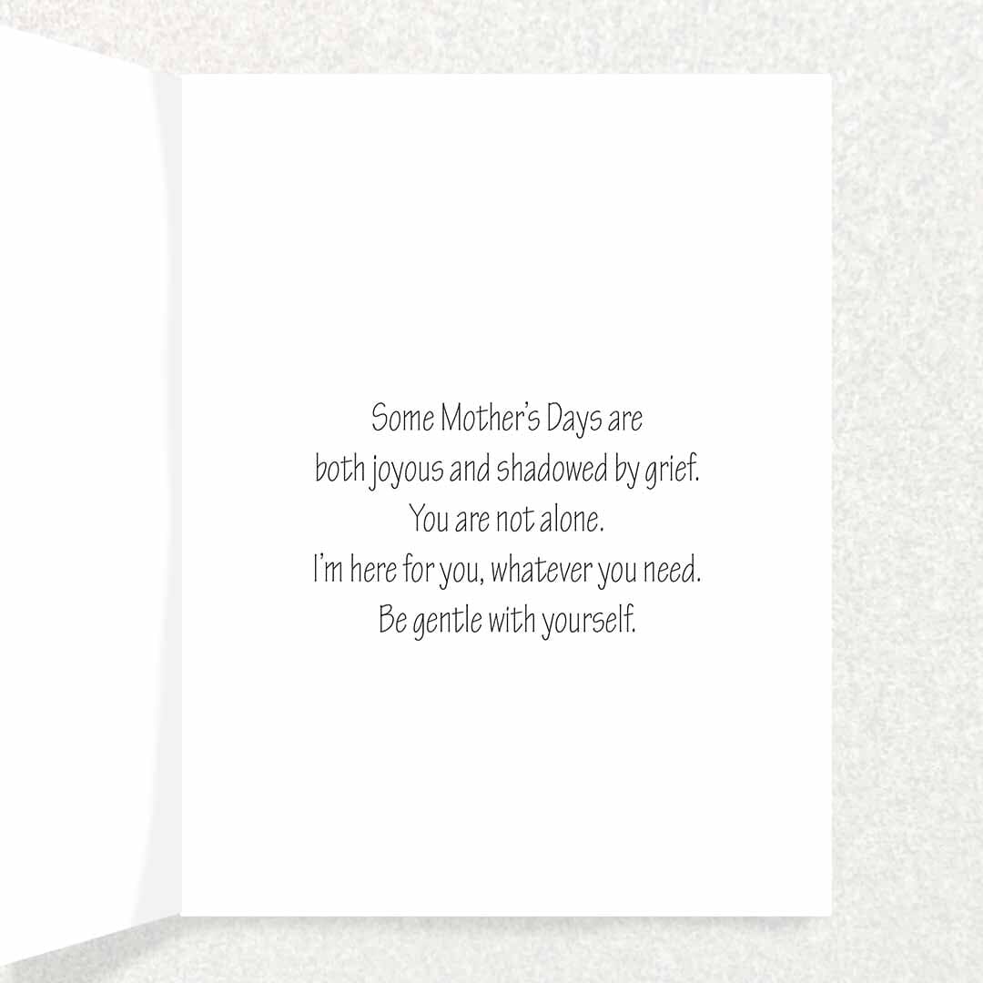 Mother’s Day Both And Celebratory and Sympathy Card: Joy and Grief Written Hugs Designs