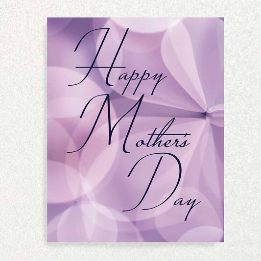 Mother’s Day: Keepsake Prompts Card Purple Crystal Flowers Written Hugs Designs
