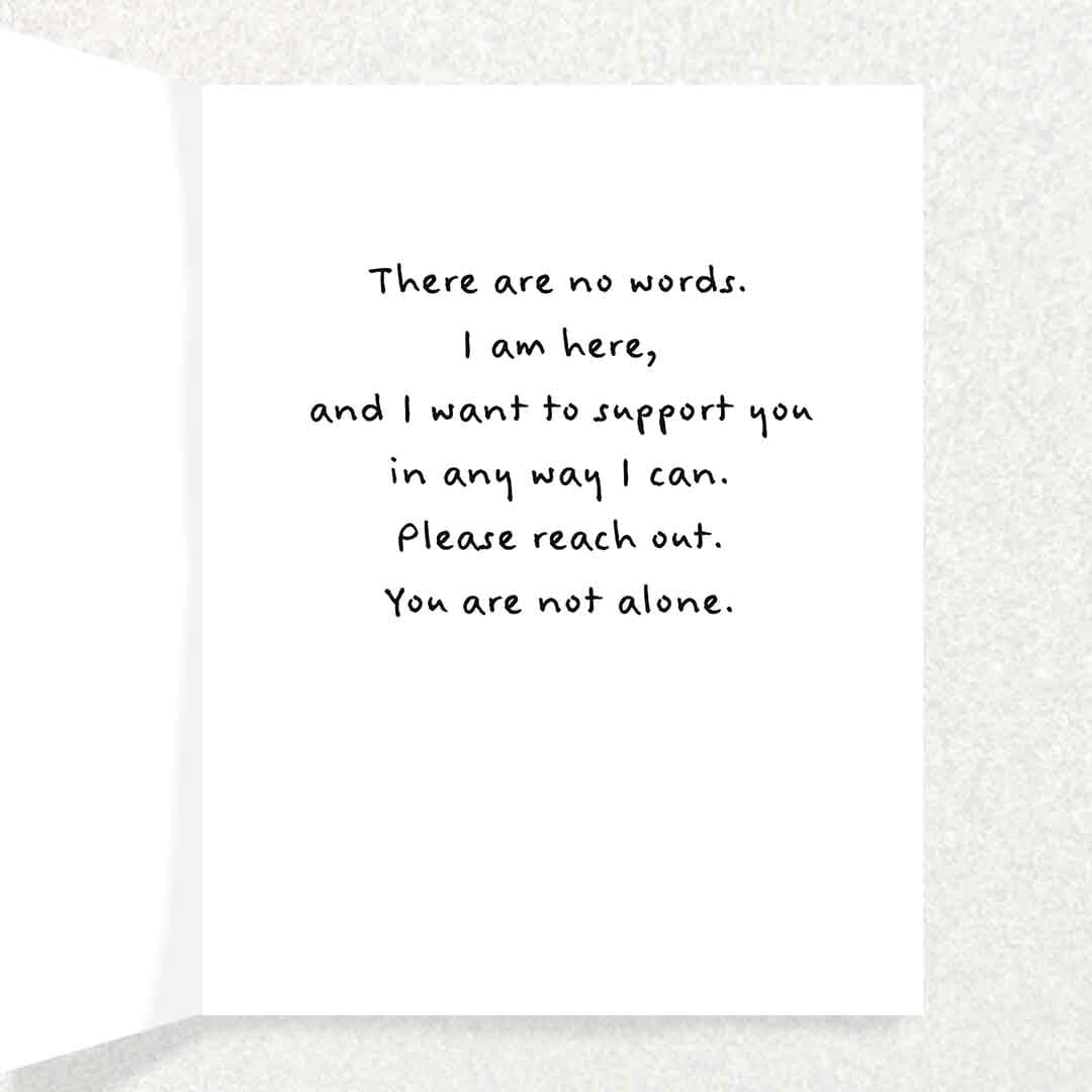 No Words Sympathy Card Written Hugs Designs