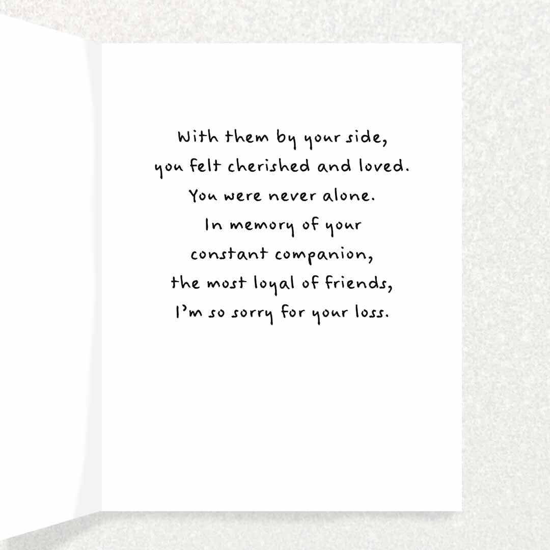 Pet Loss: Sympathy Card Written Hugs Designs