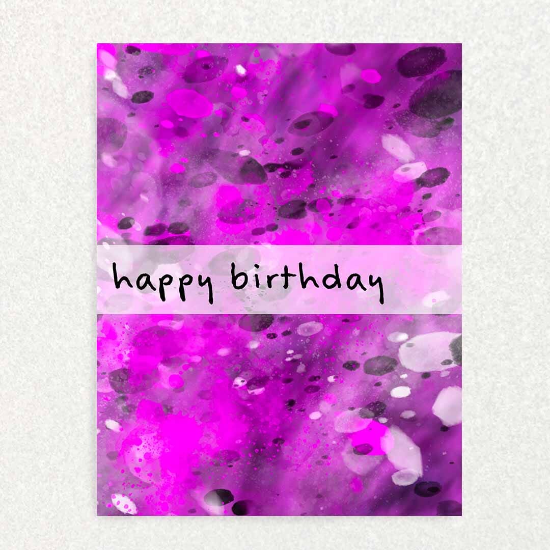 Pink Splatter: Keepsake Interview Prompts Card Written Hugs Designs