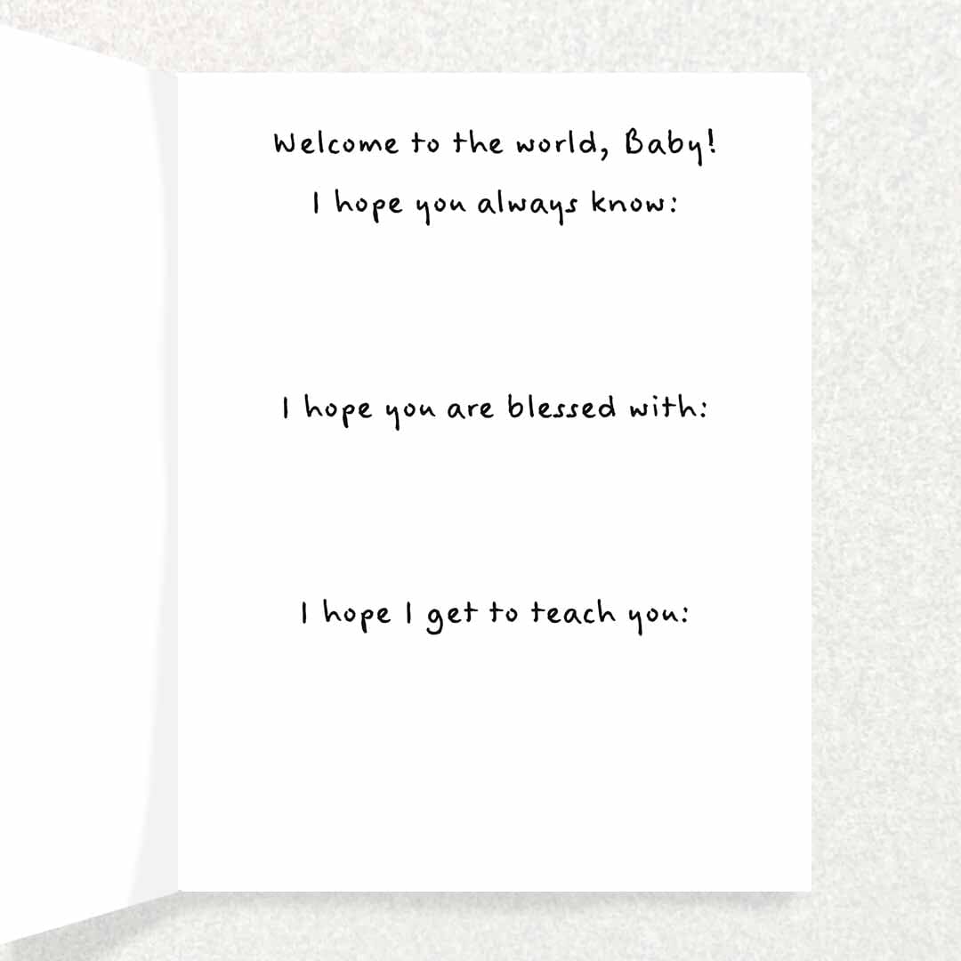 Purple New Baby Keepsake Prompt Card Written Hugs Designs