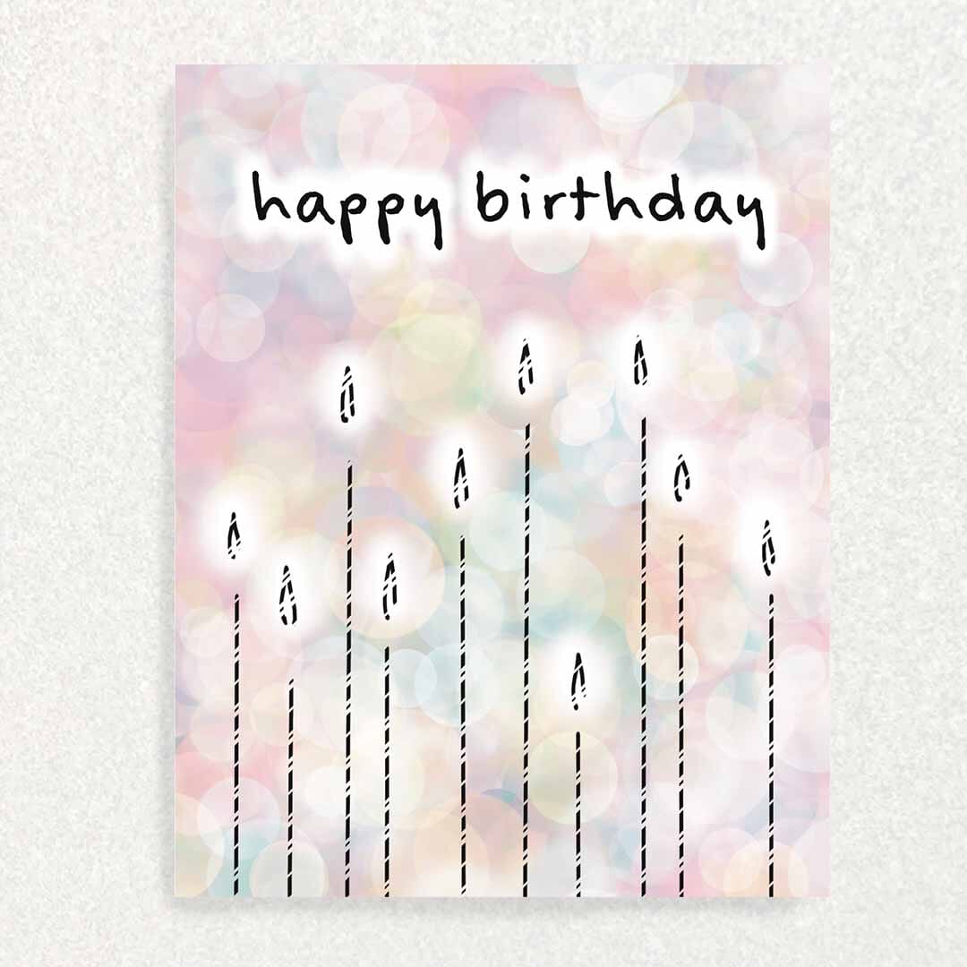 Rainbow Candles: Keepsake Interview Prompts Card Written Hugs Designs