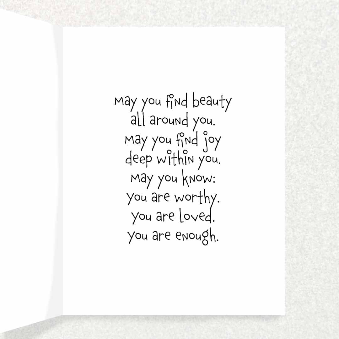Rose: Mental Health Card Written Hugs Designs