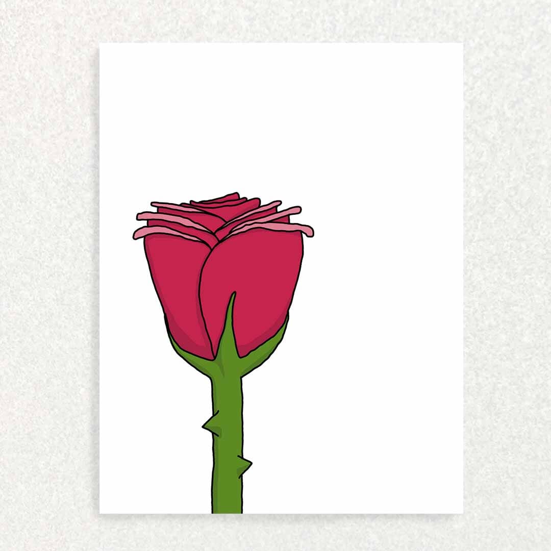 Rose: Mental Health Card Written Hugs Designs