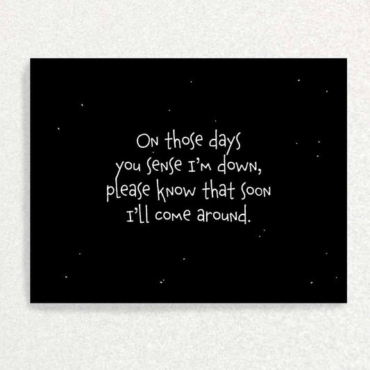 Stars: Mental Health Card Written Hugs Designs