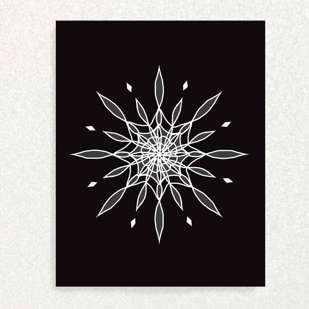 Stunning Snowflake: Blank Inside Card Written Hugs Designs