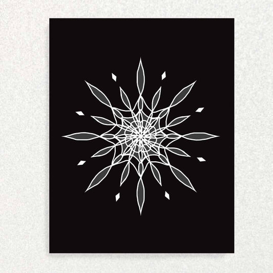 Stunning Snowflake: Blank Inside Card Written Hugs Designs