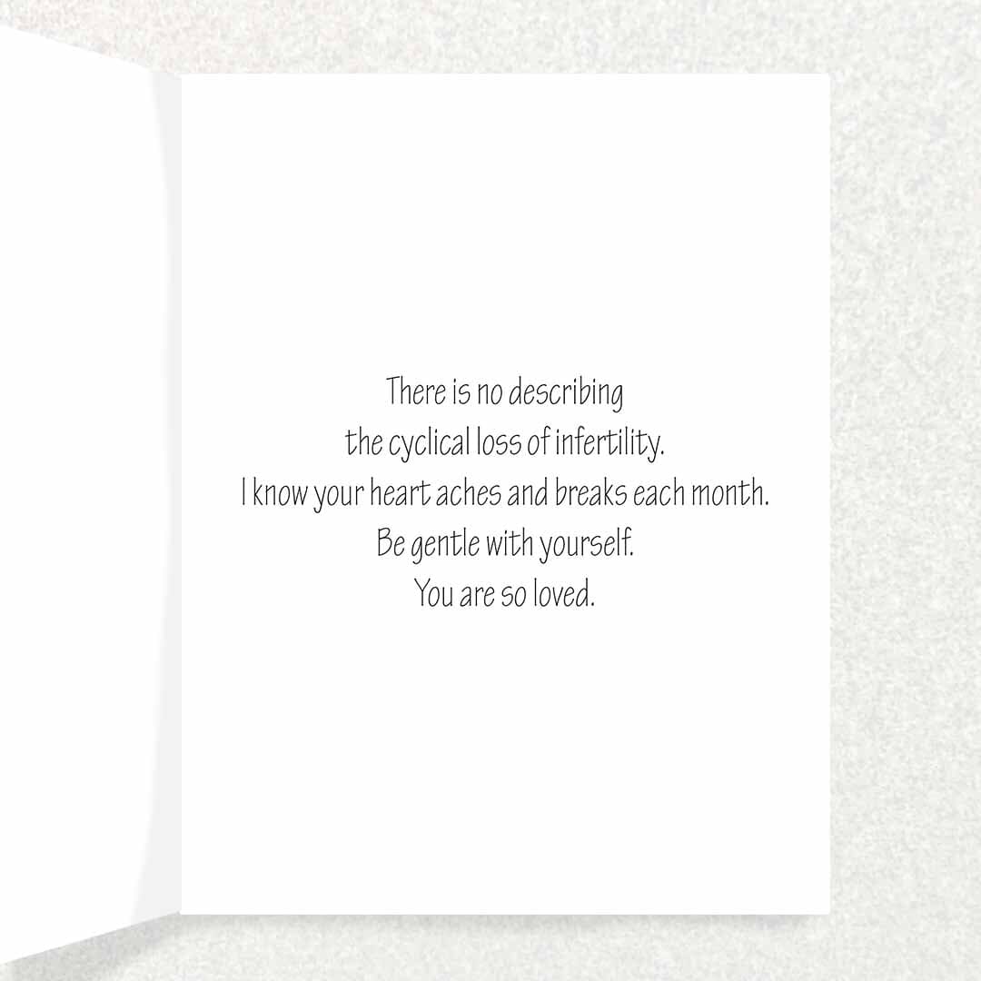Sympathy Card: Infertility Written Hugs Designs