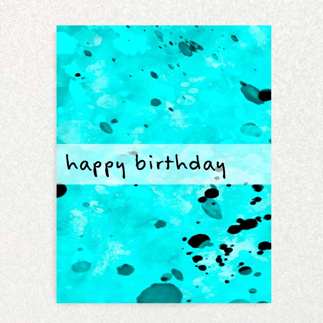 Teal Splatter: Keepsake Interview Prompts Card Written Hugs Designs