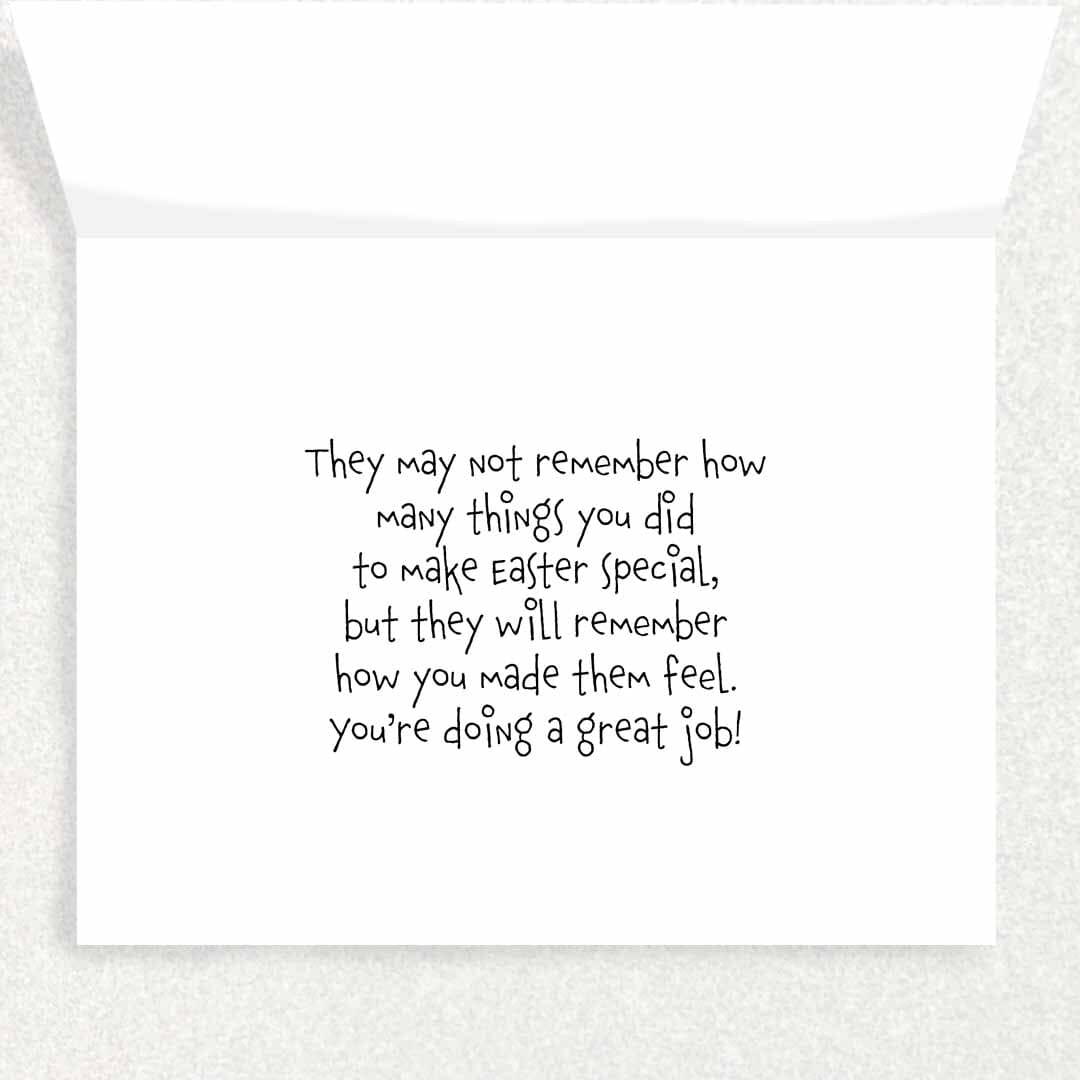 Title: Easter Chicks: Positive Affirmation Easter Card Written Hugs Designs
