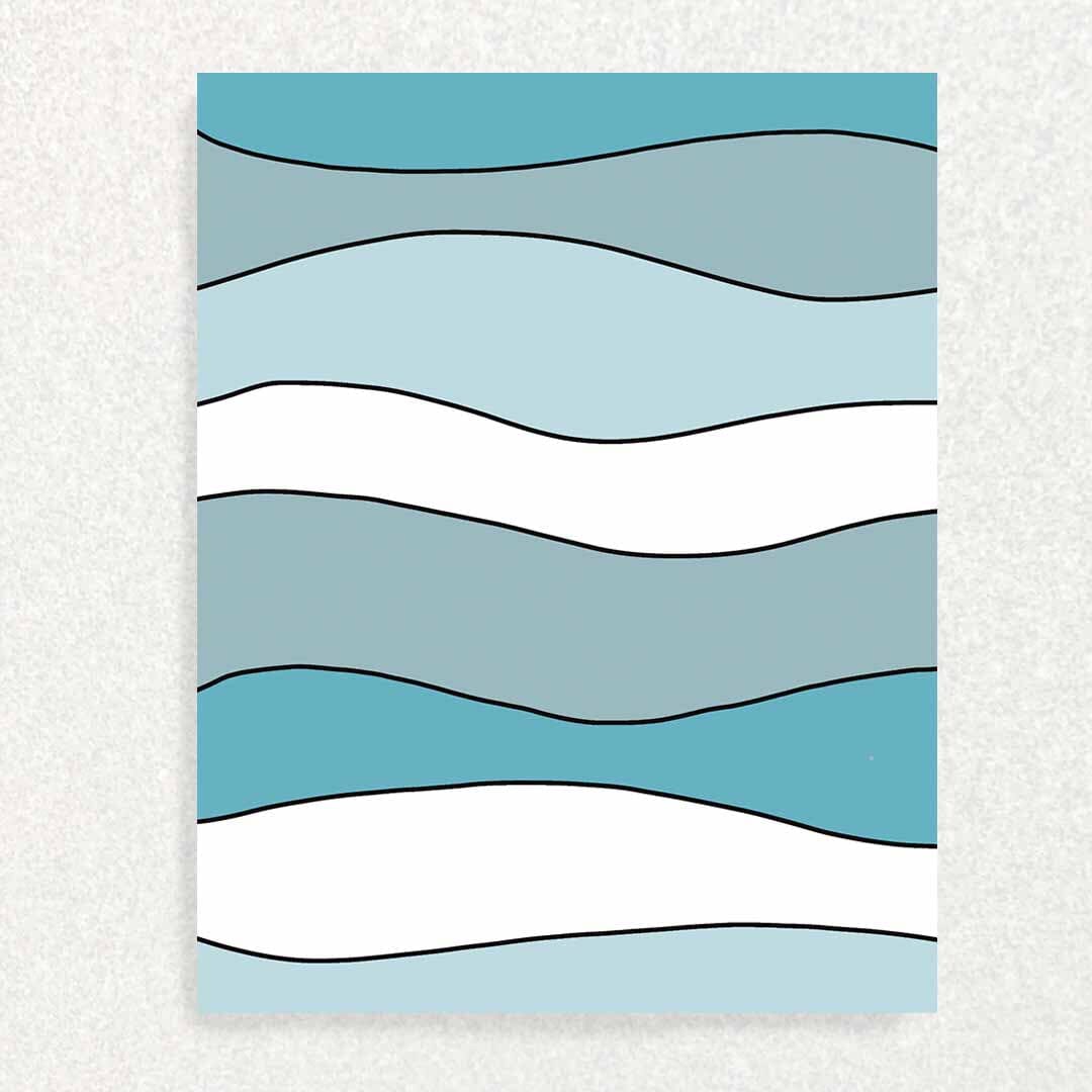 Waves of Grief - Let us Support you - Sympathy Card Written Hugs Designs