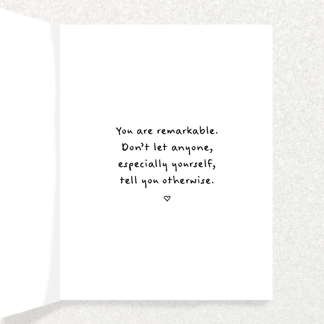 You Are Remarkable: Flower Encouragement Written Hugs Designs