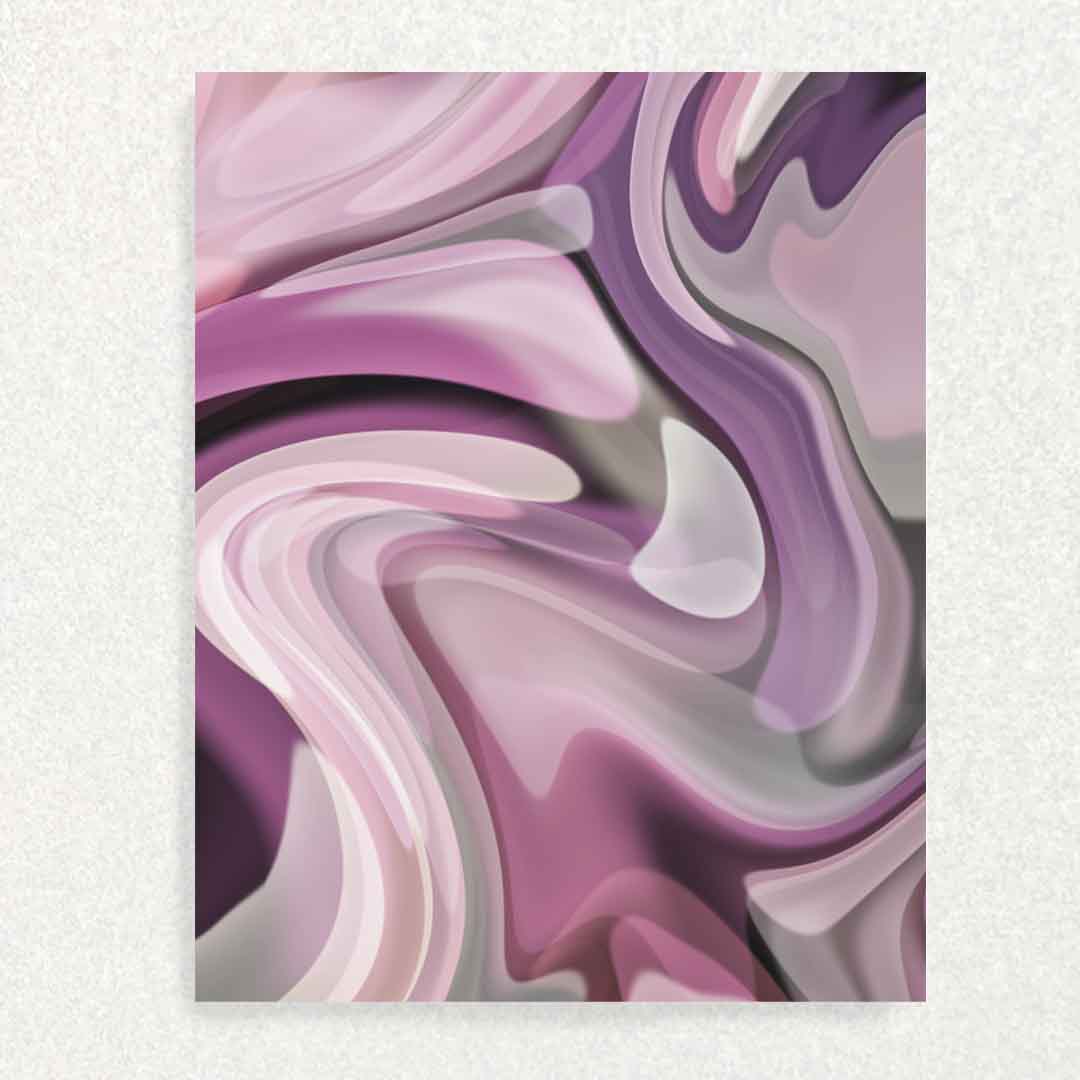 There are no words for sudden, indescribable, tragic loss. The front of this card is swirls of pinks, purples, grays, and black. 