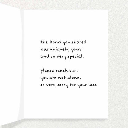 Torn: Sympathy Card: Unique Bond Grief