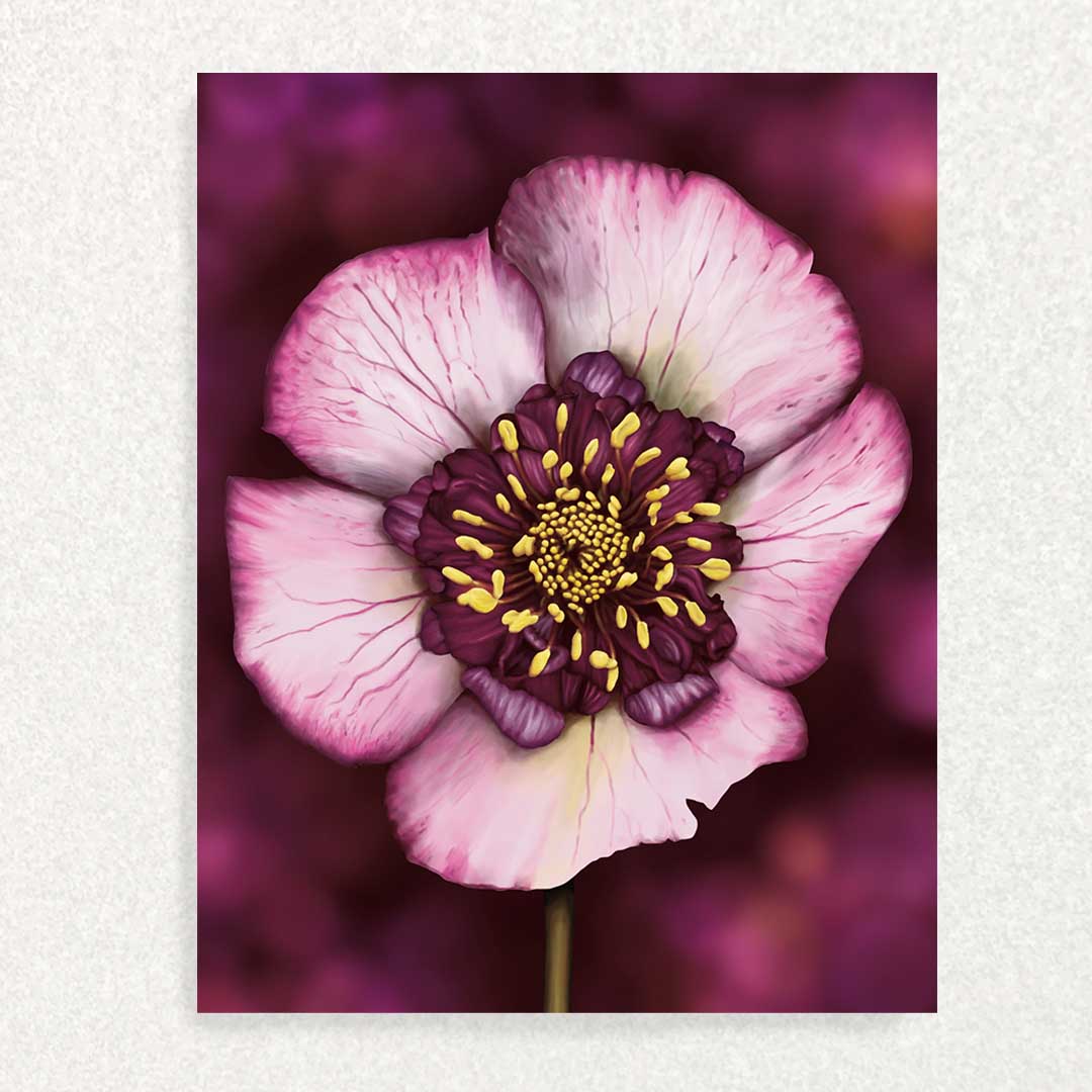 Front of grief flower card