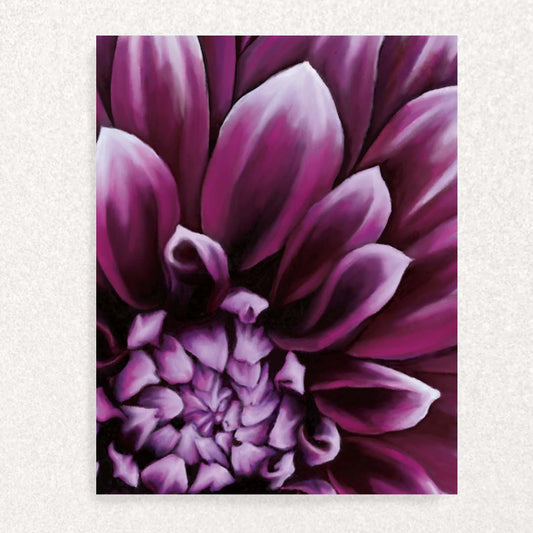 Purple Dahlia - Affirmations Card