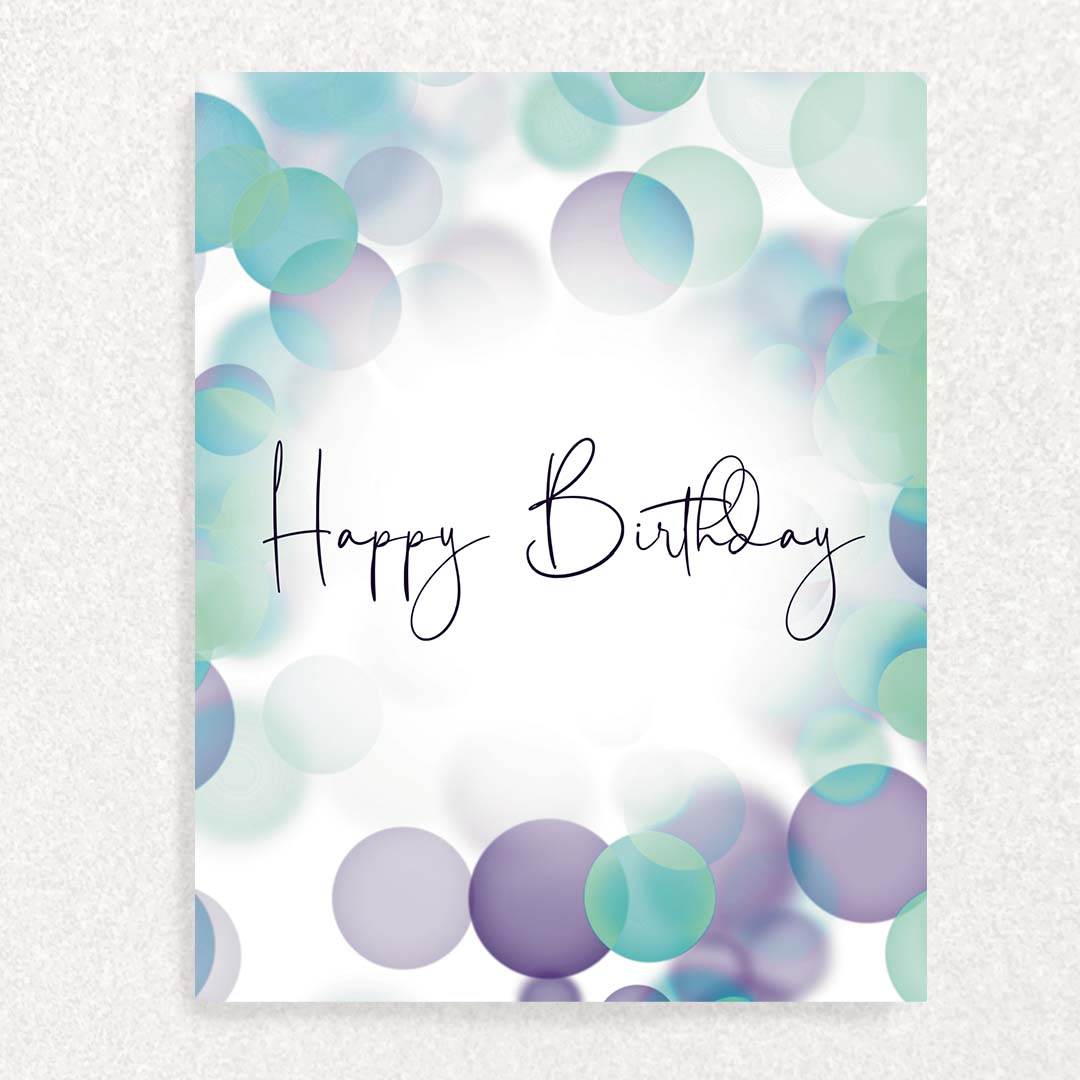 Seafoam Glow Birthday: Keepsake Prompts Card
