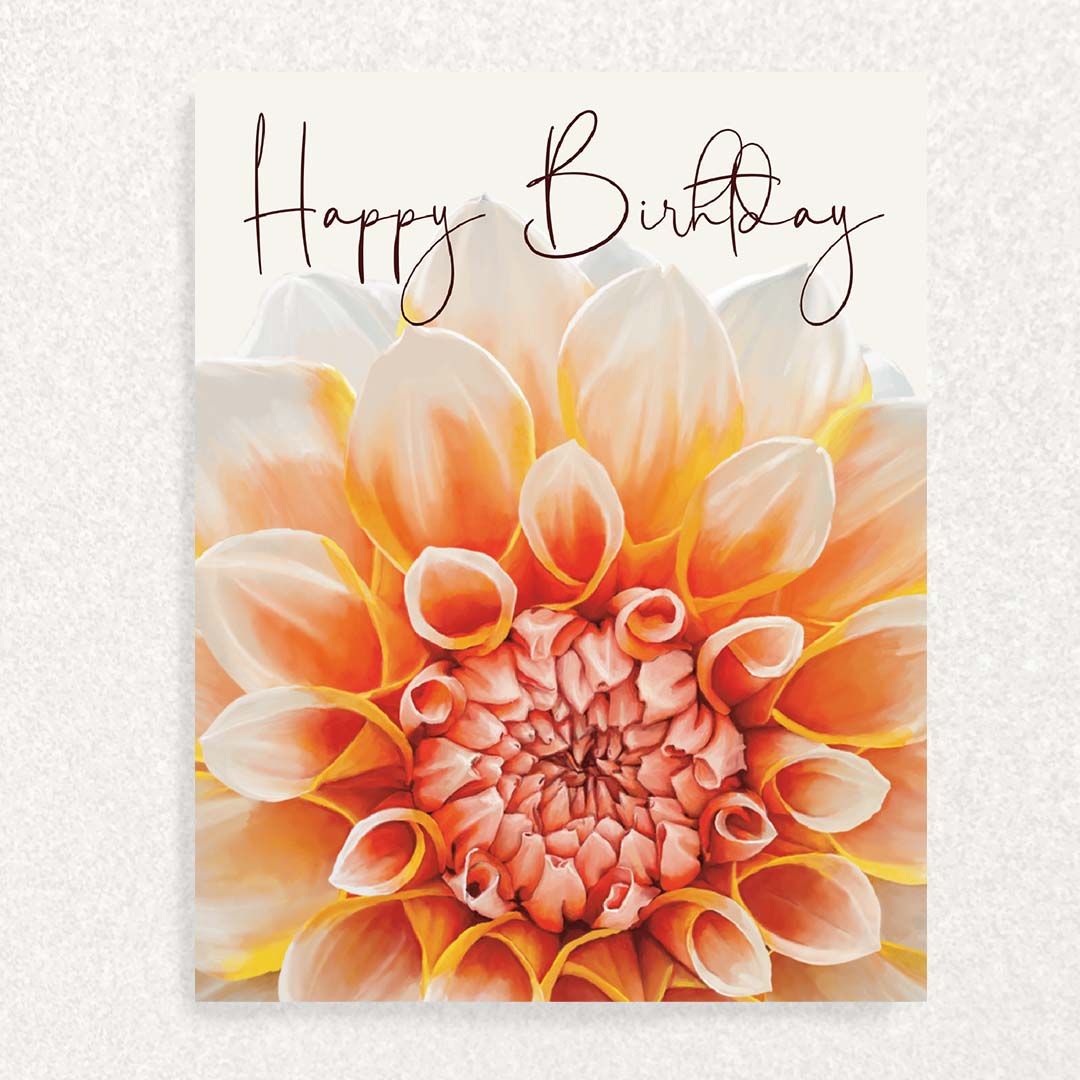 Dahlia Birthday: Keepsake Prompts Card