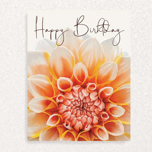 Dahlia Birthday: Keepsake Prompts Card